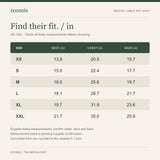 Mocha Cable Pet Knit size chart in inches, converted from the supplier centimeter chart.
